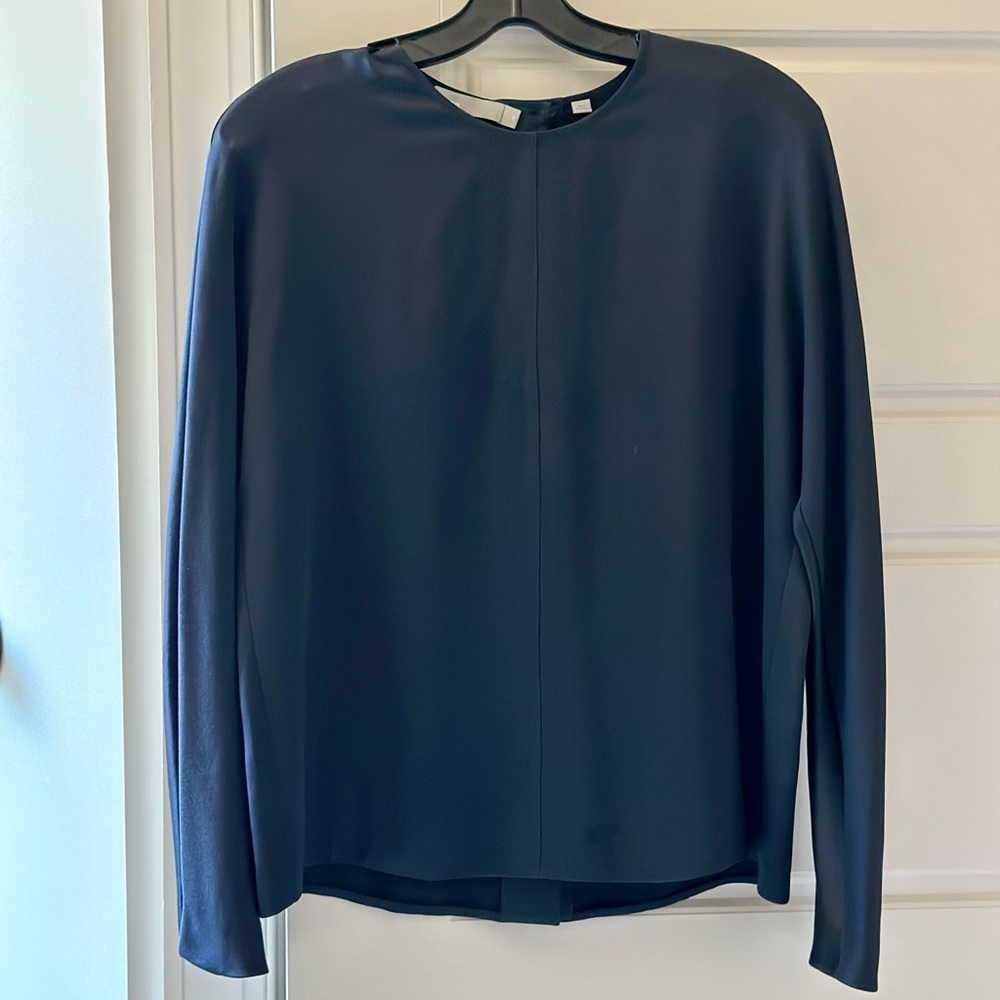 Vince Silk long sleeve tunic blouse.